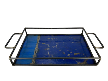 Upcycling Tablett aus recycelten Ölfässern | Größe M